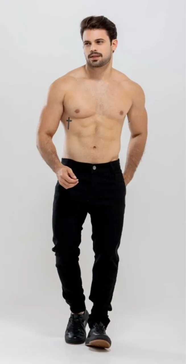 Calça Jeans Preta Masculina