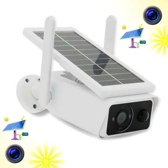 Camera De Segurança Solar Externa Wifi Full Hd Ip Energia Solar Painel Solar Prova D'agua