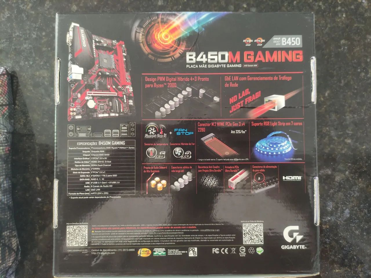 PLACA MÃE GIGABYTE B450M GAMING - Foto 2