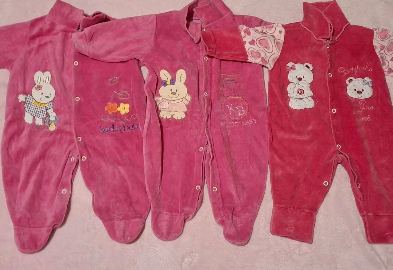 Macacões de bebê Carter's - Rosa e fofos - Foto 3