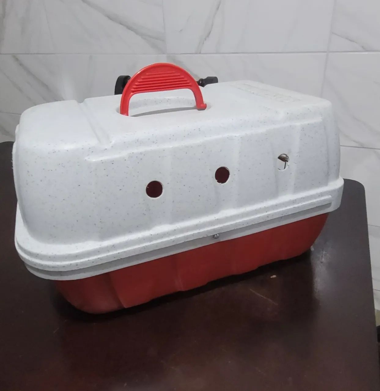 Caixa transportadora para pet vermelha - Foto 3