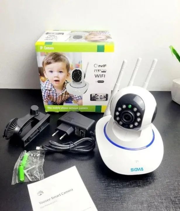 Camera Robo 3 Antenas Ip Wifi 360 Sistema Yoosee - Foto 4