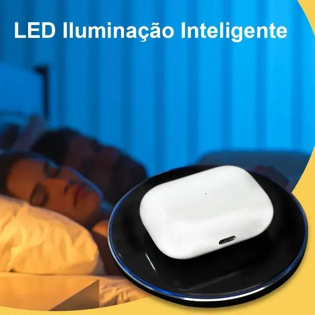Carregador H'maston Yd-27 Sem Fio Indução Ultra Rápido 15w disponível no branco e preto - Foto 3