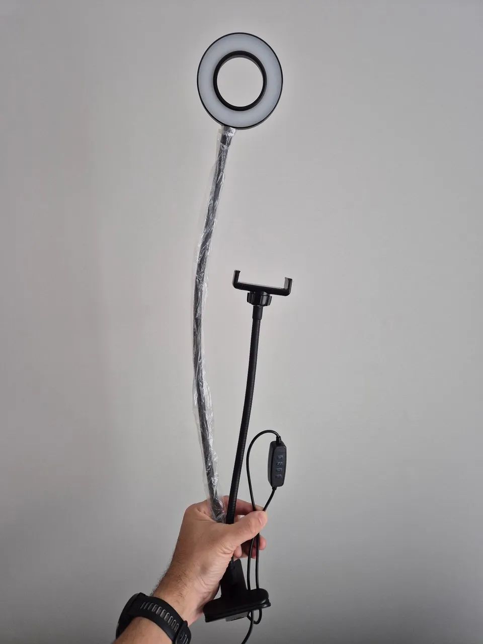 Suporte de celular de mesa com luz de Led selfie - Foto 2