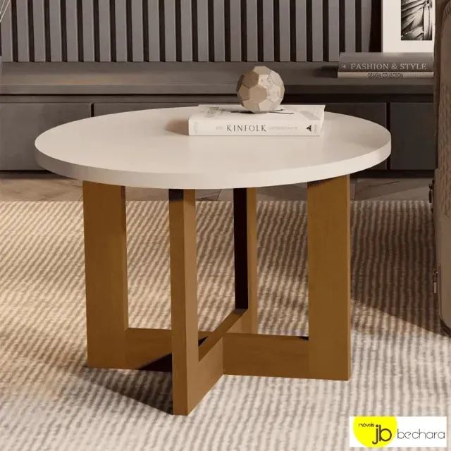 Mesa de Centro Luxo Perola/Nature JB Bechara - Entrega Rápida! 