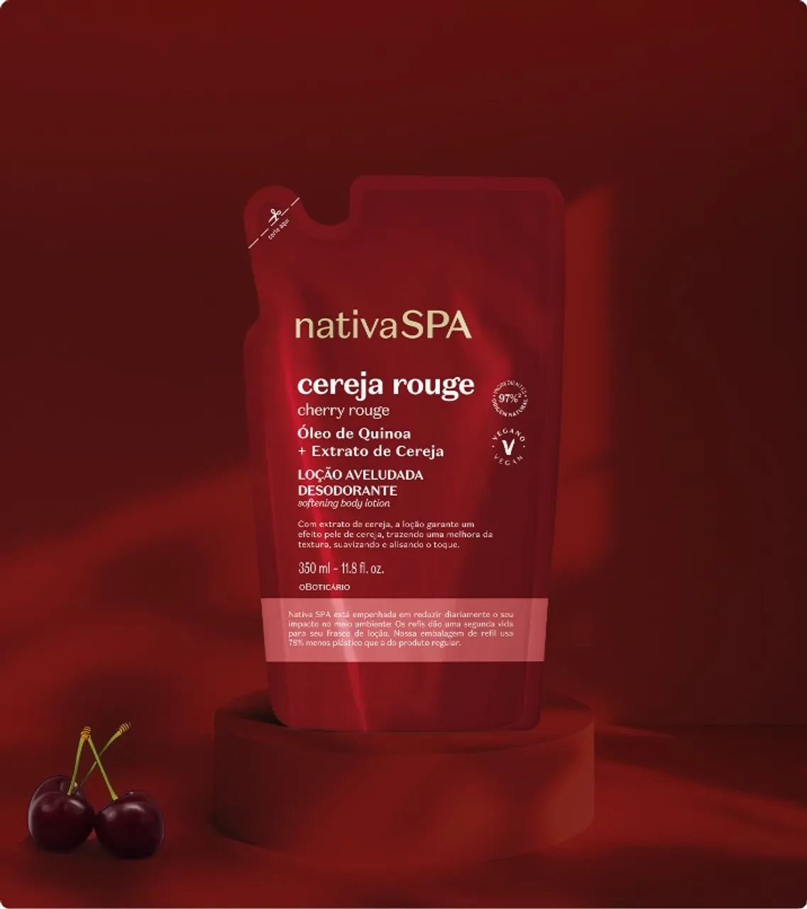 Refil Cereja Rouge (Nativa Spa) Boticario  - Foto 3