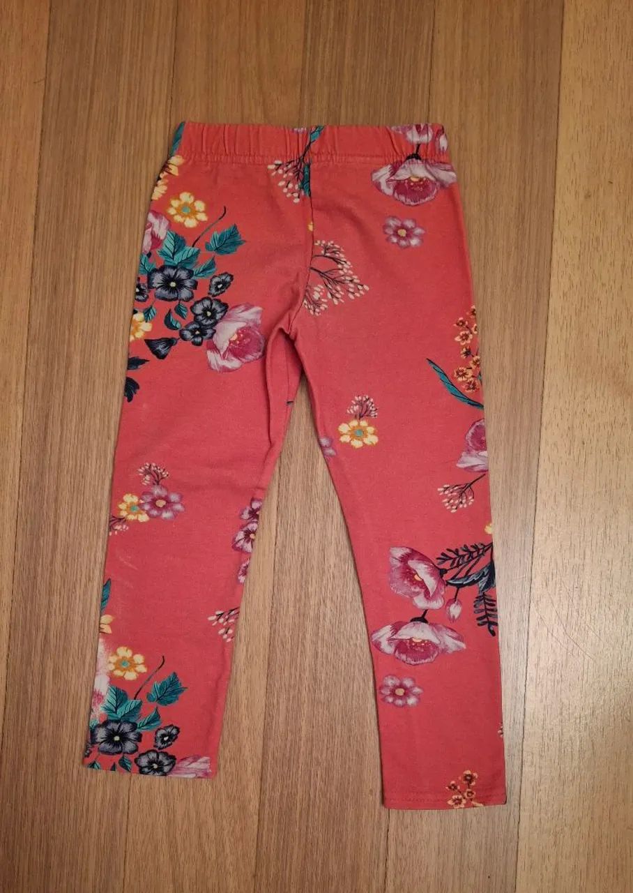 Calça Legging Infantil Floral - Foto 4