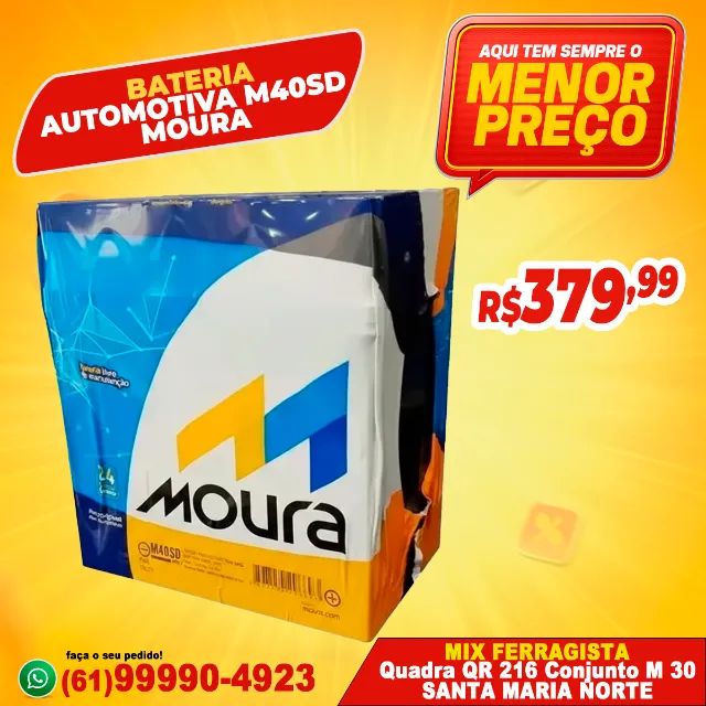 Bateria Automotiva M40SD Moura