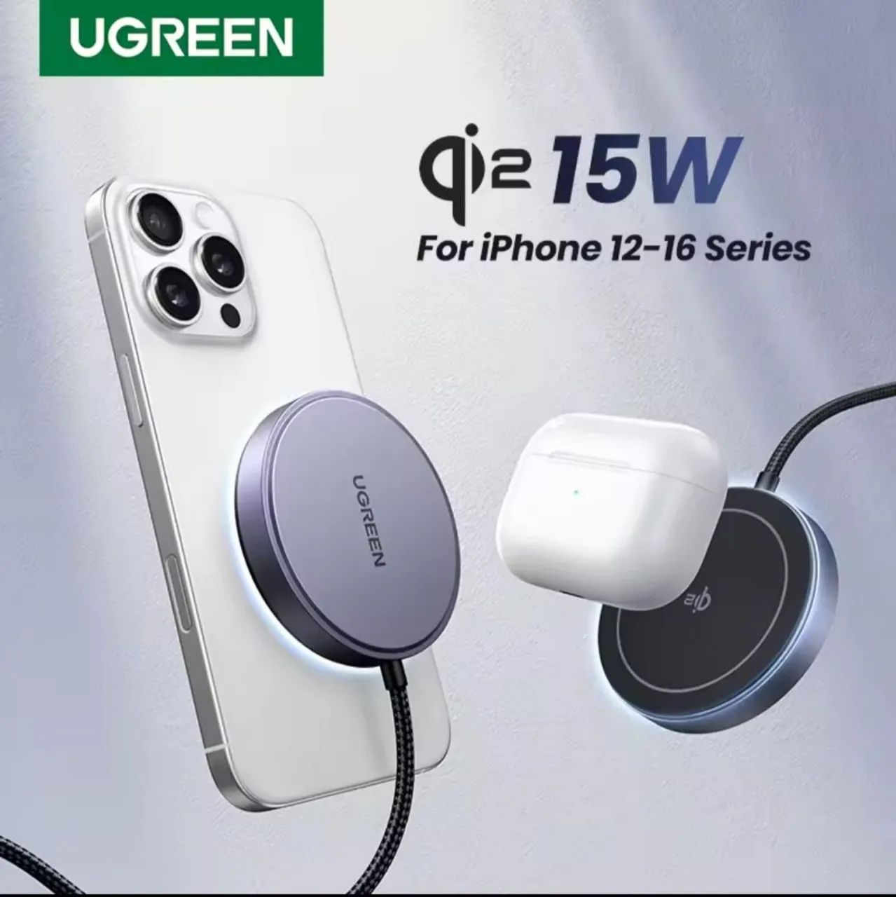 Carregador Magnético sem fio Magsafe Ugreen Q2 iPhone e Android - Foto 3