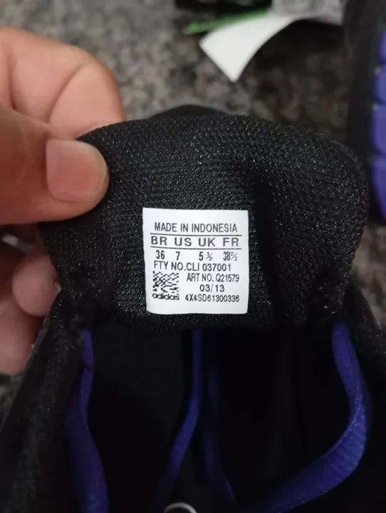 Tênis Adidas devotion Performance Preto com detalhes em roxo - Foto 5
