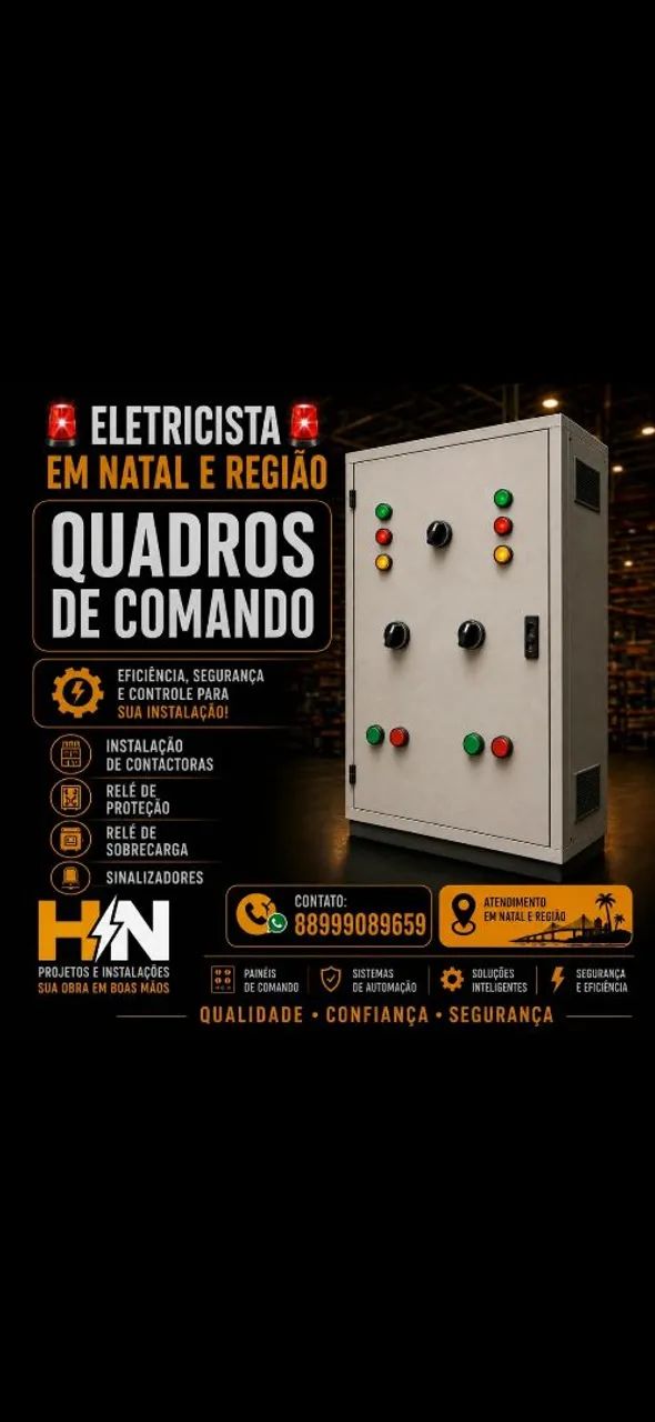 Instalação de quadros de comando e automação 