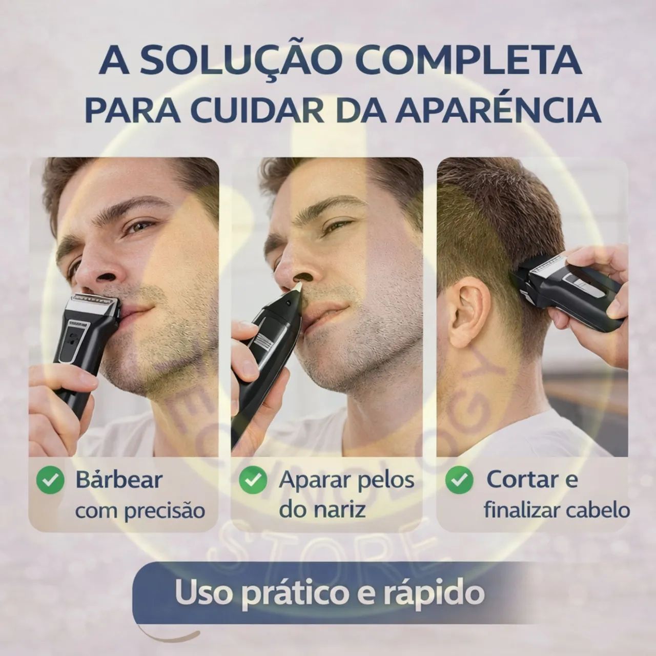 Barbeador Shaver 3 em 1 Masculino Multifuncional A PRONTA ENTREGA  - Foto 3