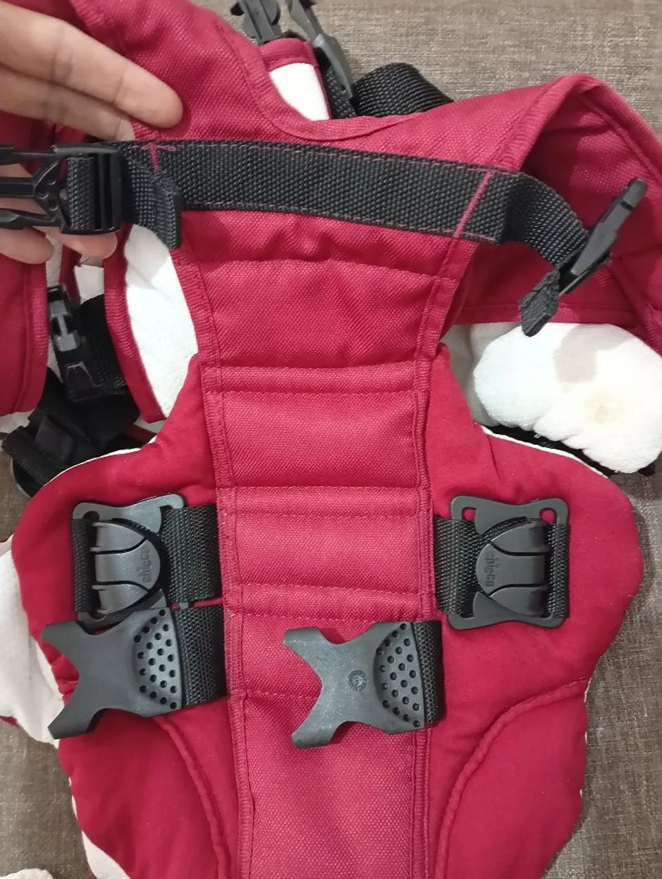 Canguru Ergonômico Chicco Soft & Dream Vermelho (Até 9kg) - Foto 2