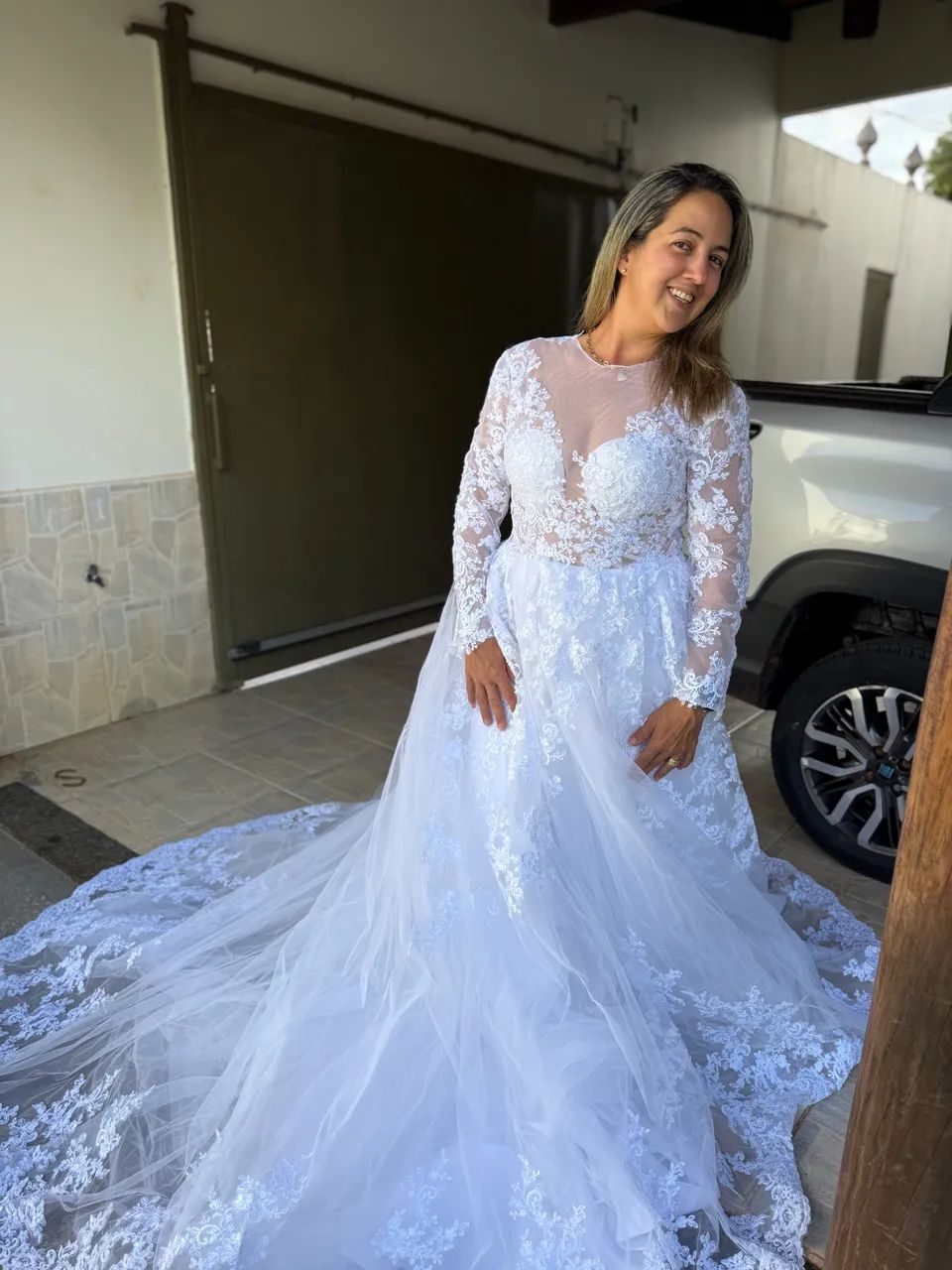 Vestido de noiva branco NOVO - Foto 5