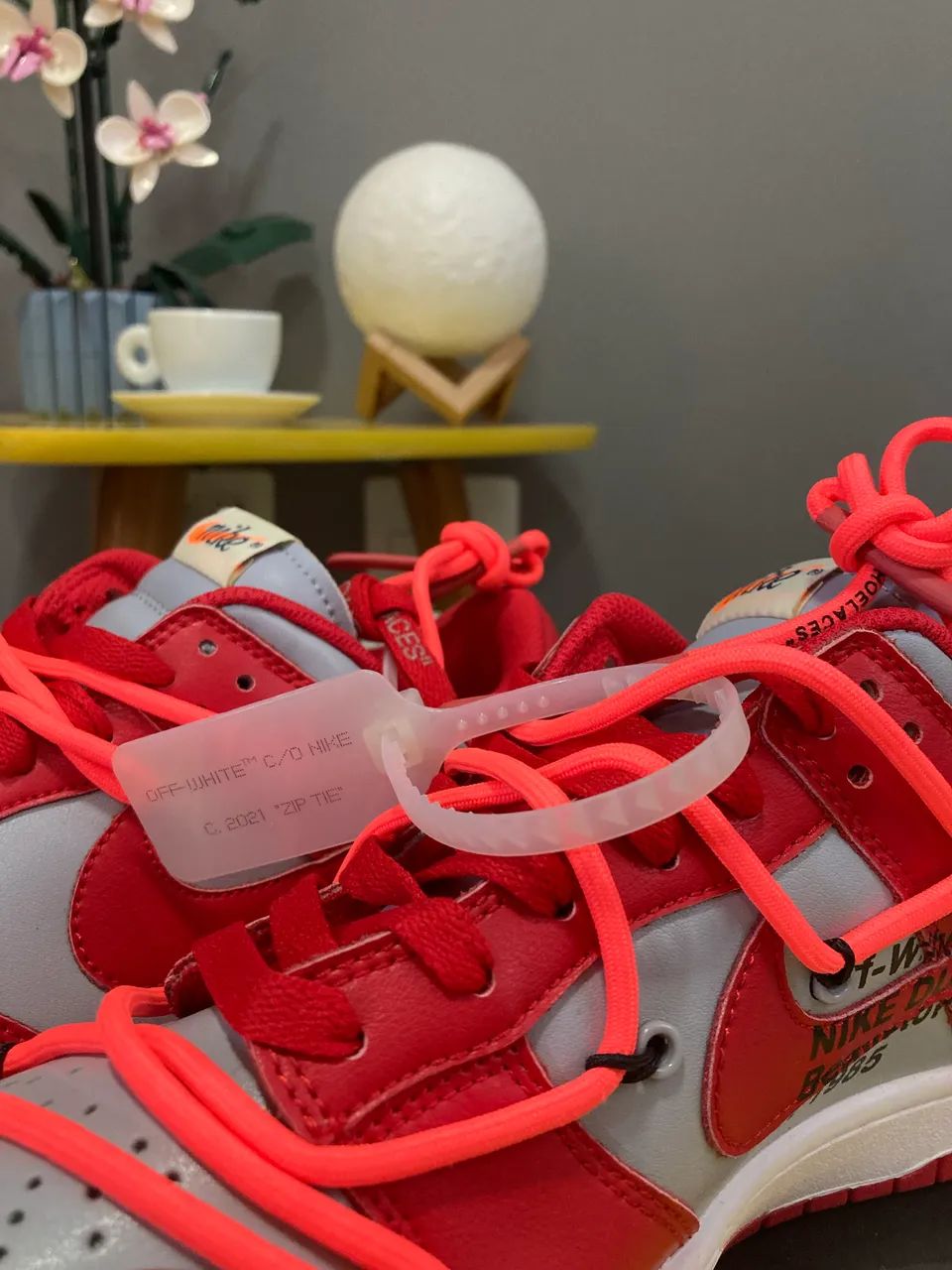 Nike Dunk Off-White University Red - Foto 3