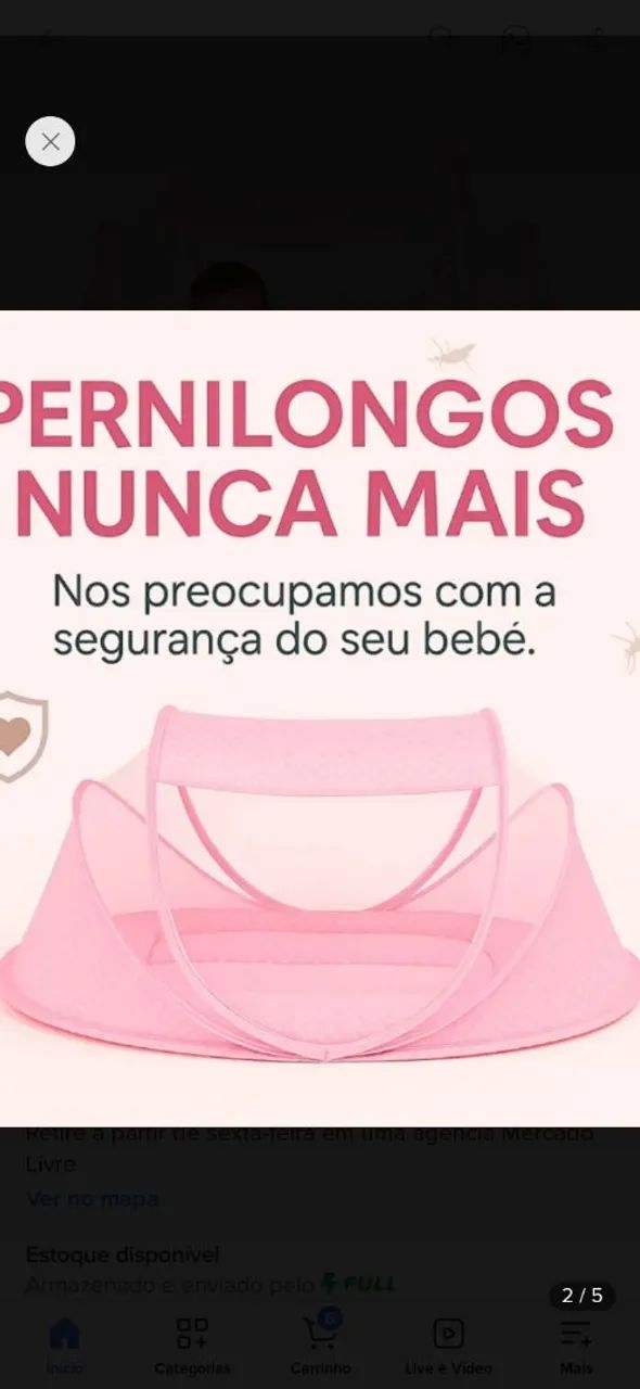Berço mosquiteiro estilo tenda - Foto 2