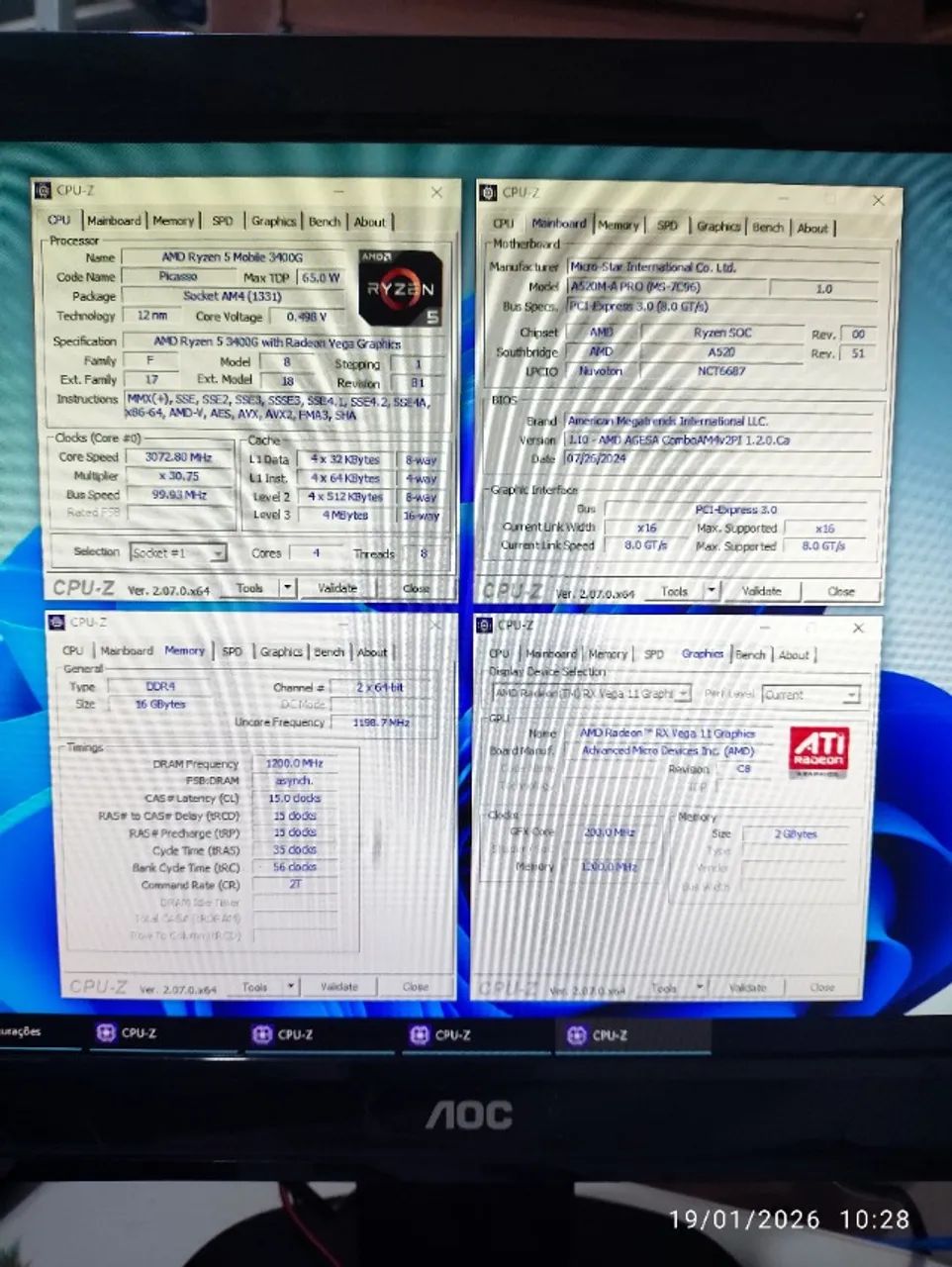 Computador AMD Ryzen 5 3400G 16GB  - Foto 6