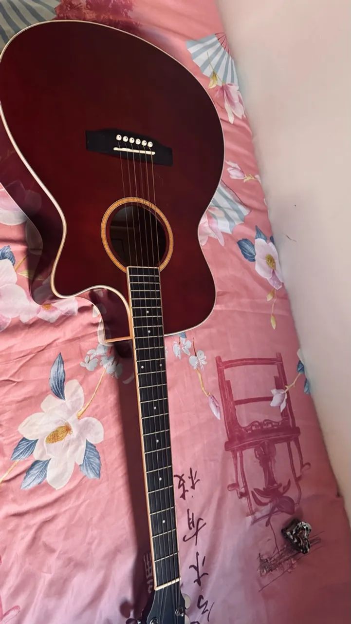 Violão Gianini 600,00 com capa  - Foto 5