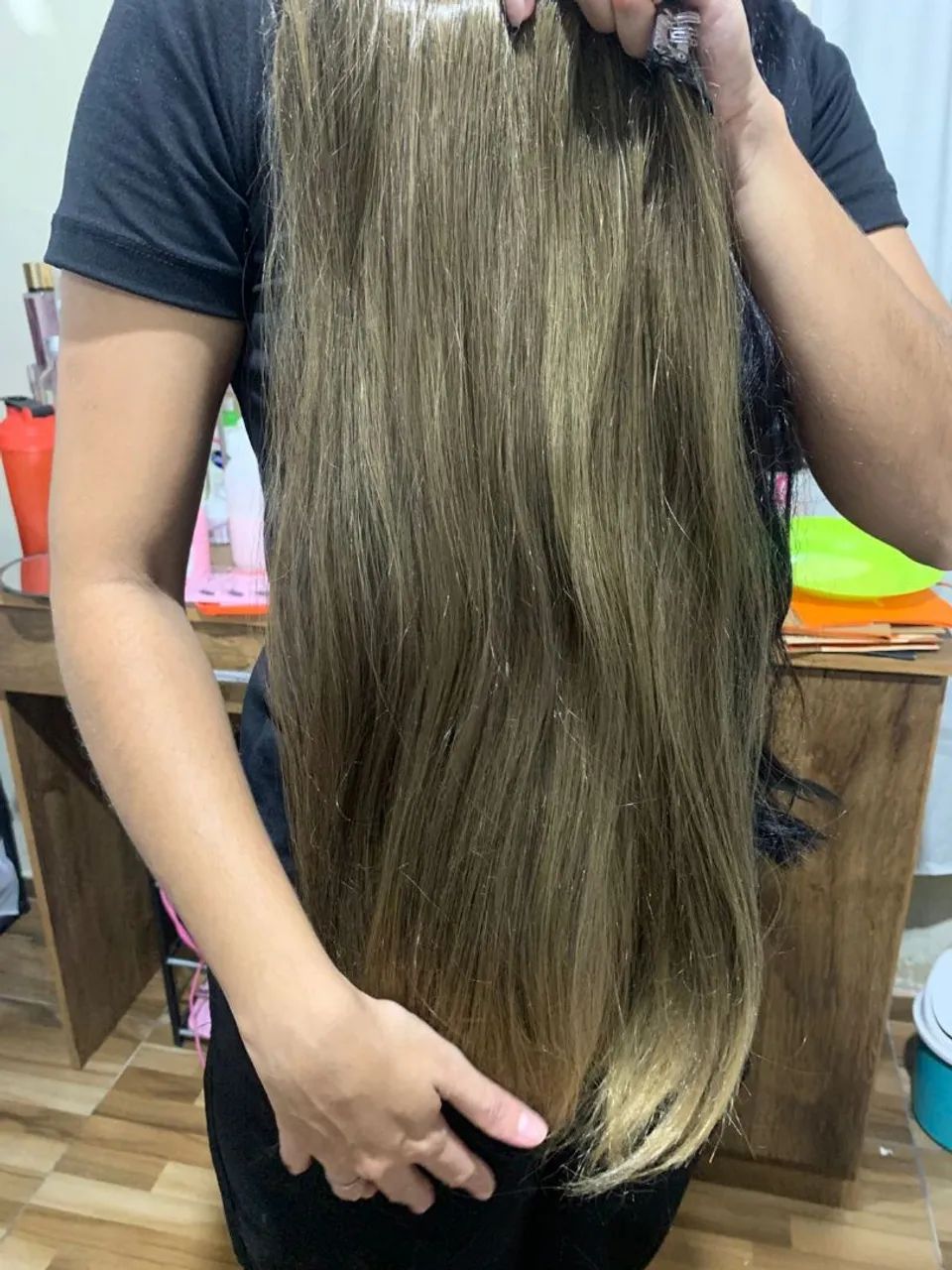 Cabelo sintético bem natural 