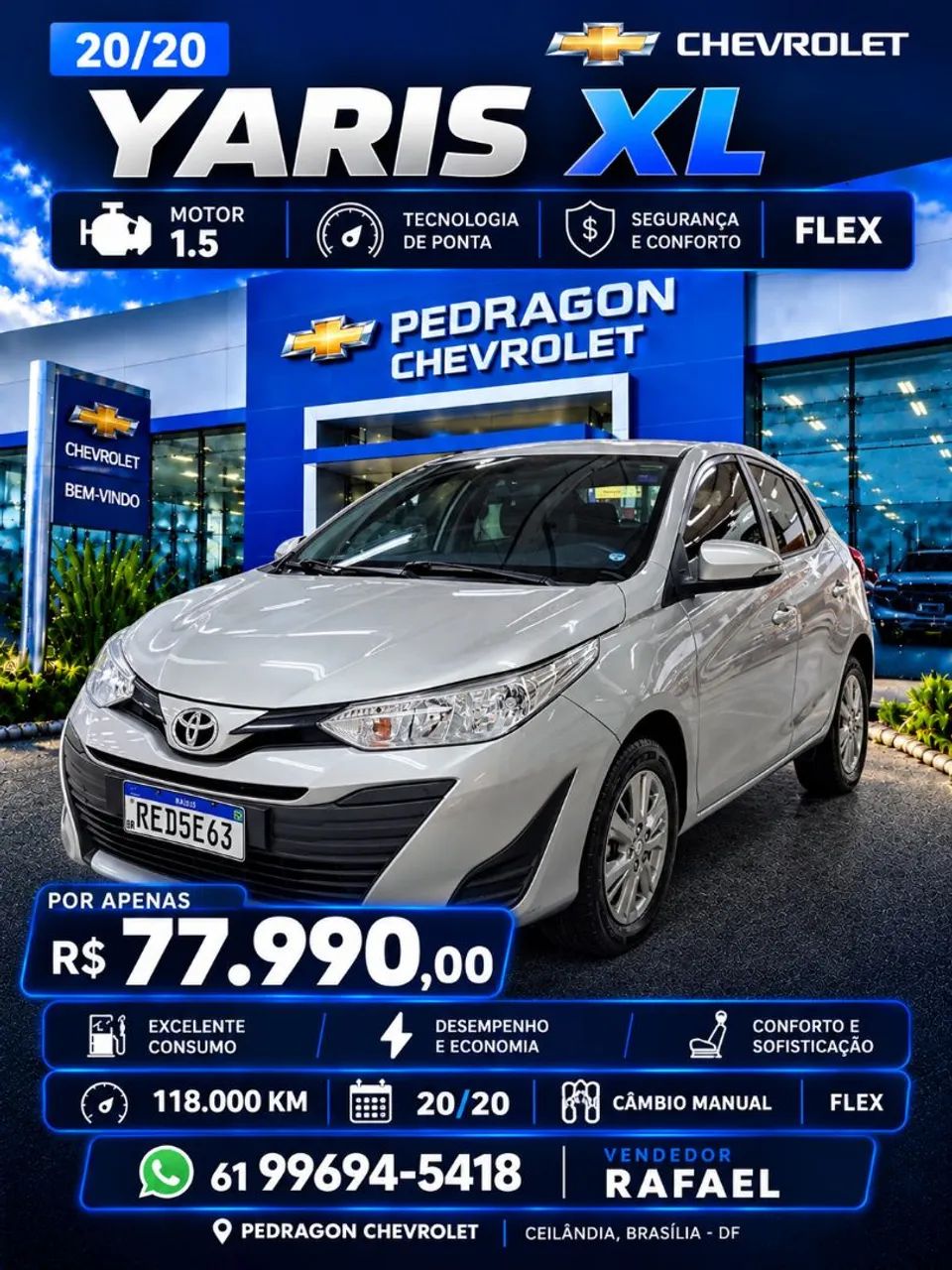 Toyota Yaris XL SEDAN 1.5 FLEX 16V 4P AUT. 2020