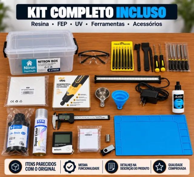 Impressora 3D Elegoo Mars 3 4K - Usada + Tela LCD Nova + Kit Completo - Foto 2