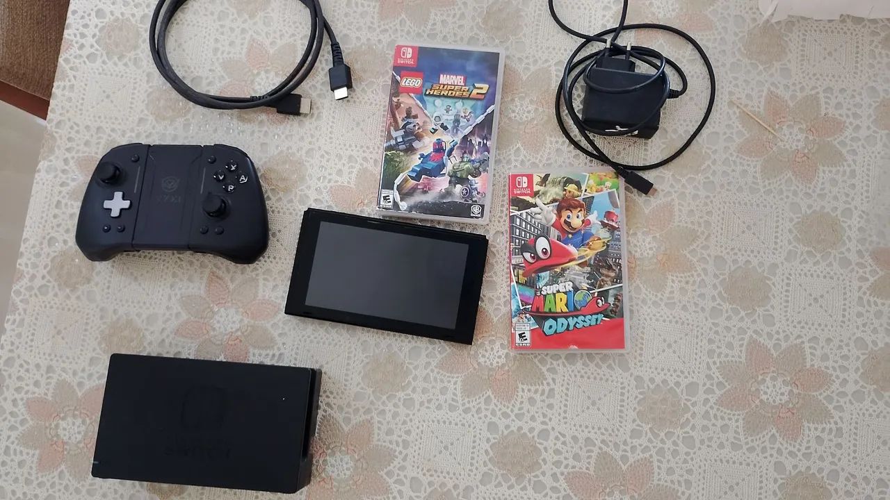 Kit Nintendo switch + jogos e controles - Foto 5