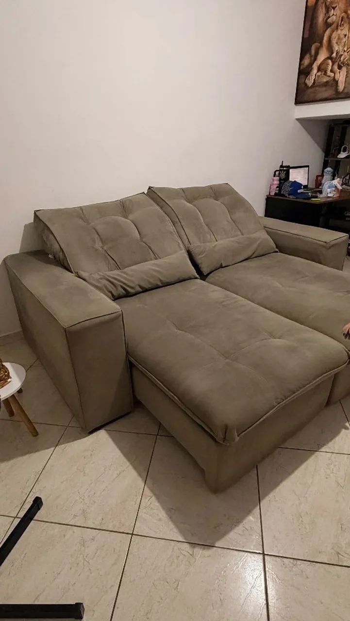 Sofá cinza 2 metros  - Foto 2