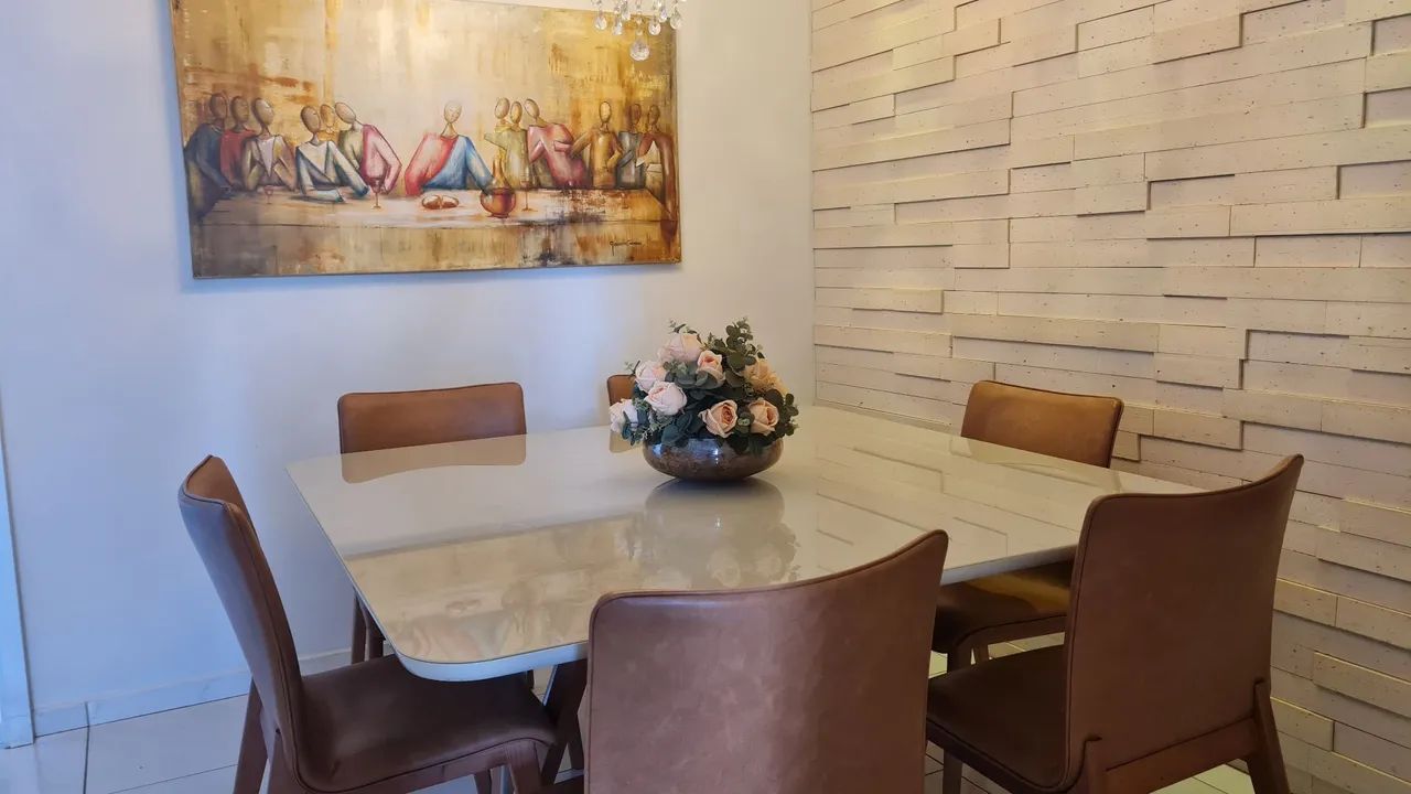 Mesa Vidro Branco Sala de Jantar - Foto 3