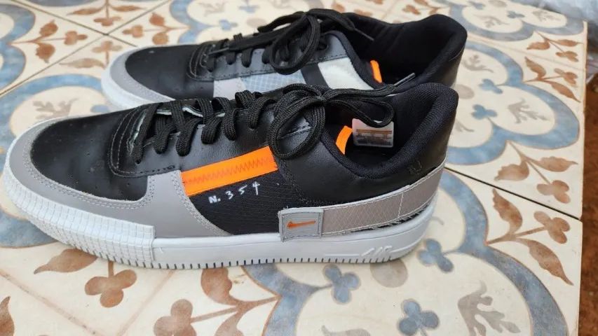 tênis nike air force 1 type black hyper crimson - Foto 2