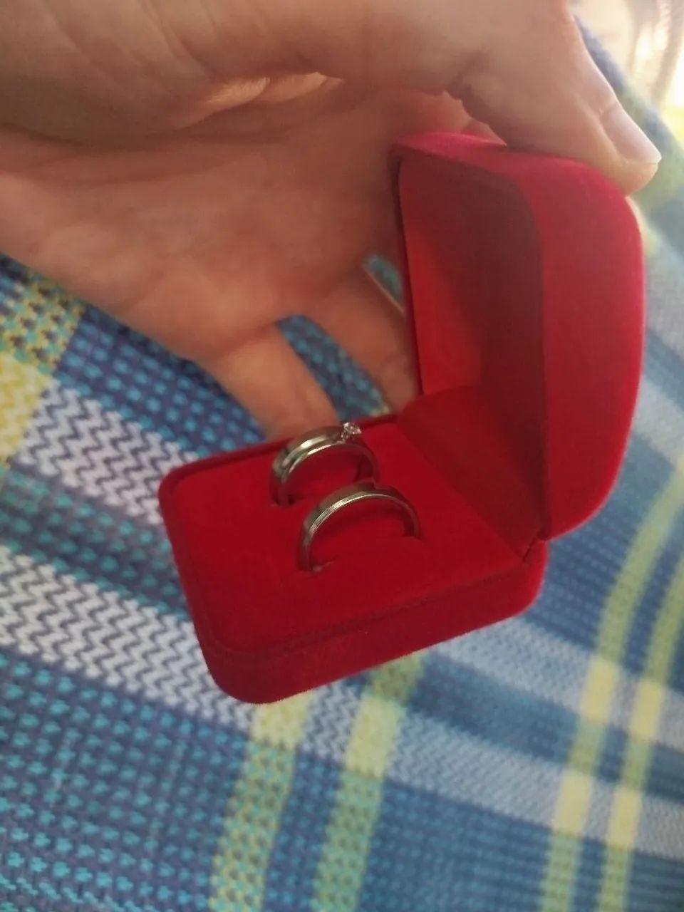 Aliança de Compromisso com Solitário  - Foto 3
