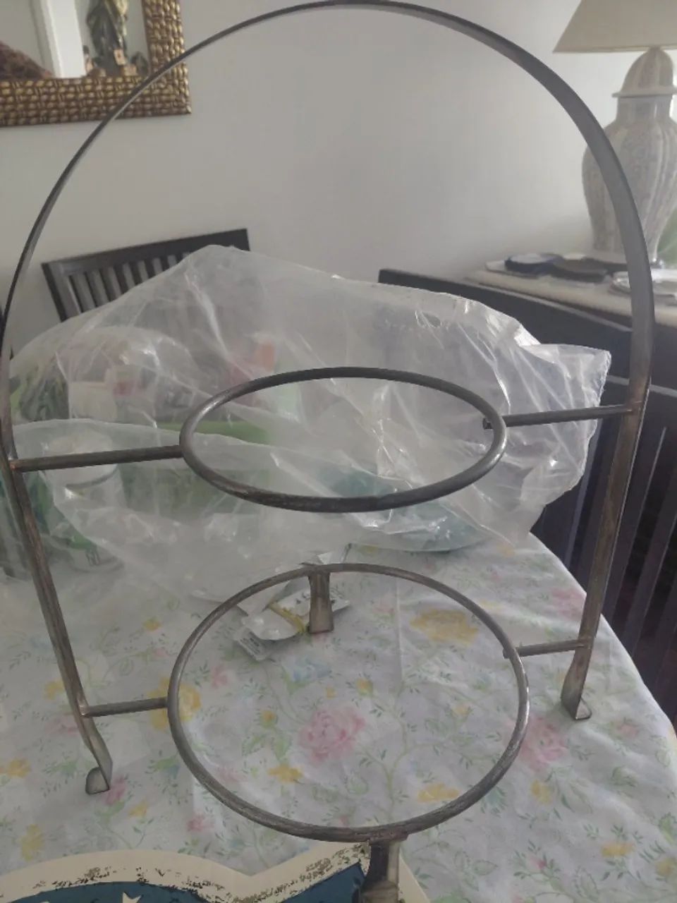 Suporte de prato em PRATA 