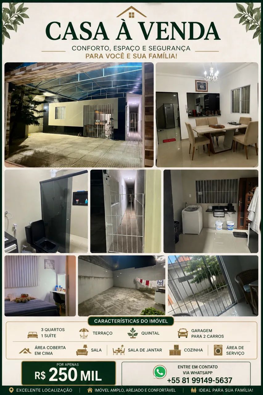 CASA A VENDA EM ÁGUAS COMPRIDAS