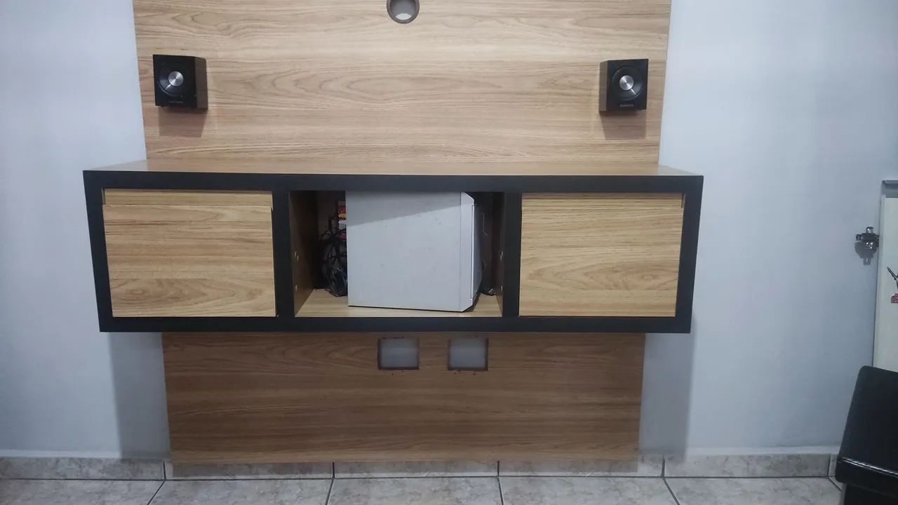 Painel com rack e gavetas  - Foto 2