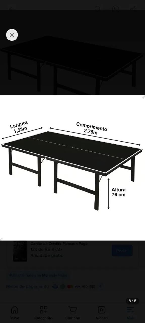 Mesa de ping pong nova na caixa - Foto 3