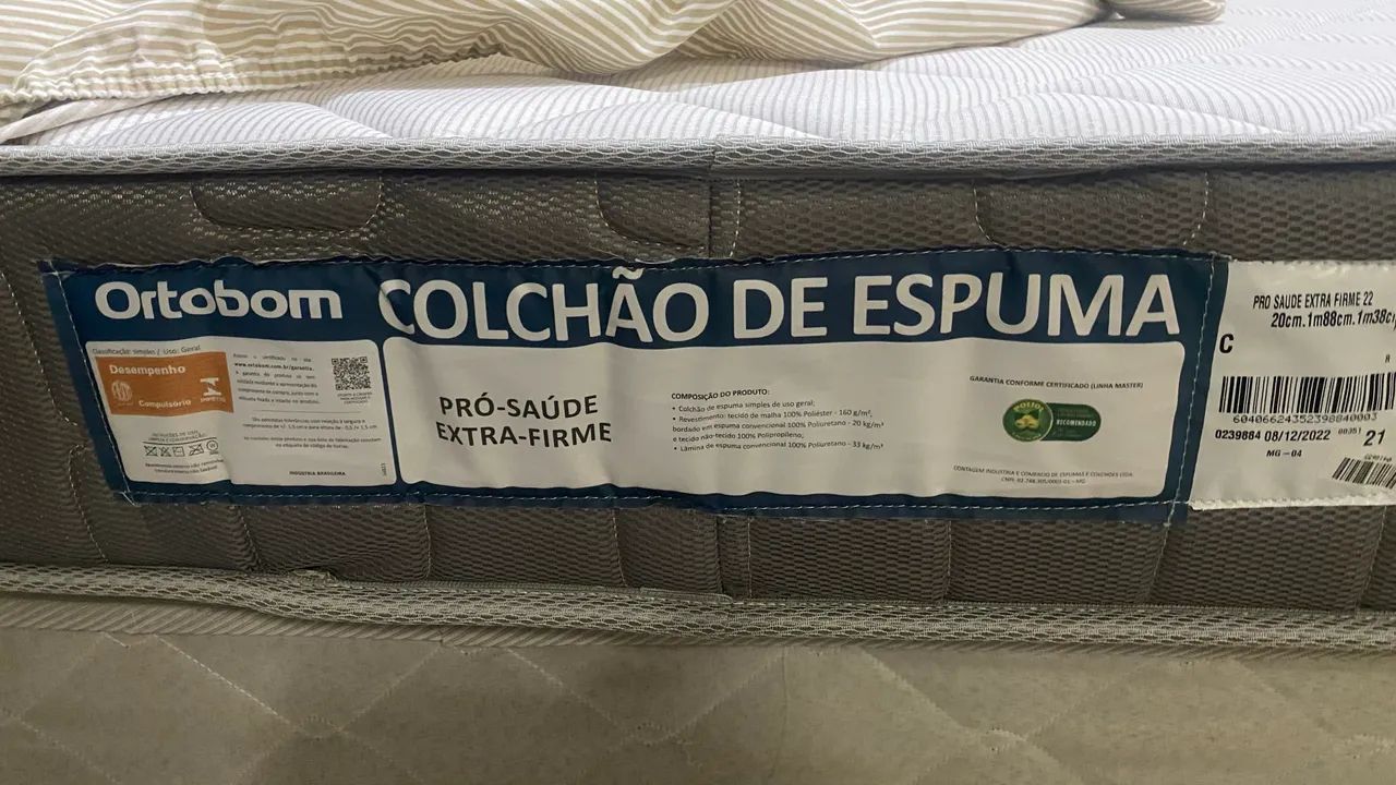 Cama box de casal com colchão novo