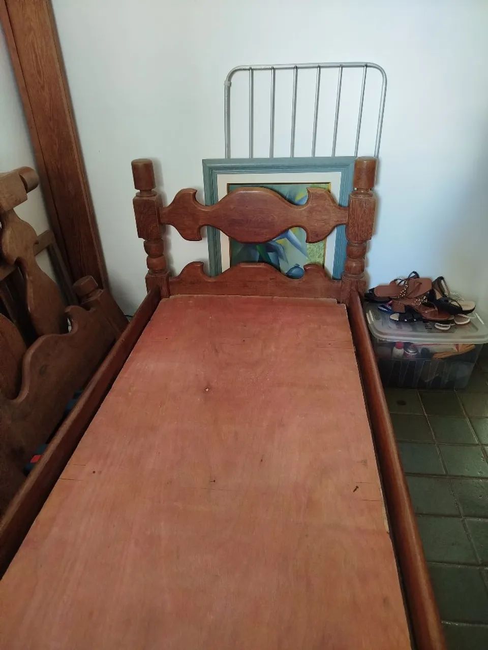 Cama de solteiro em madeira macisa completa  - Foto 3