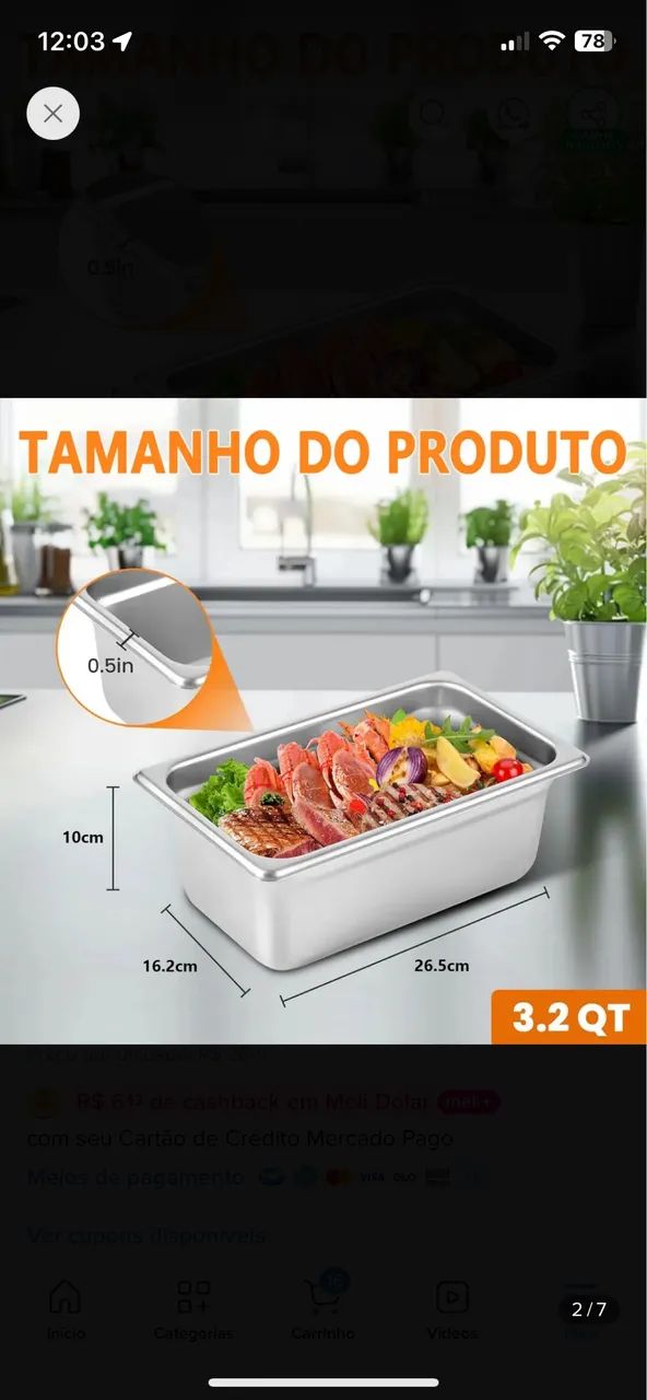 Cubas inox gastronomia kit com 9 cubas  - Foto 4