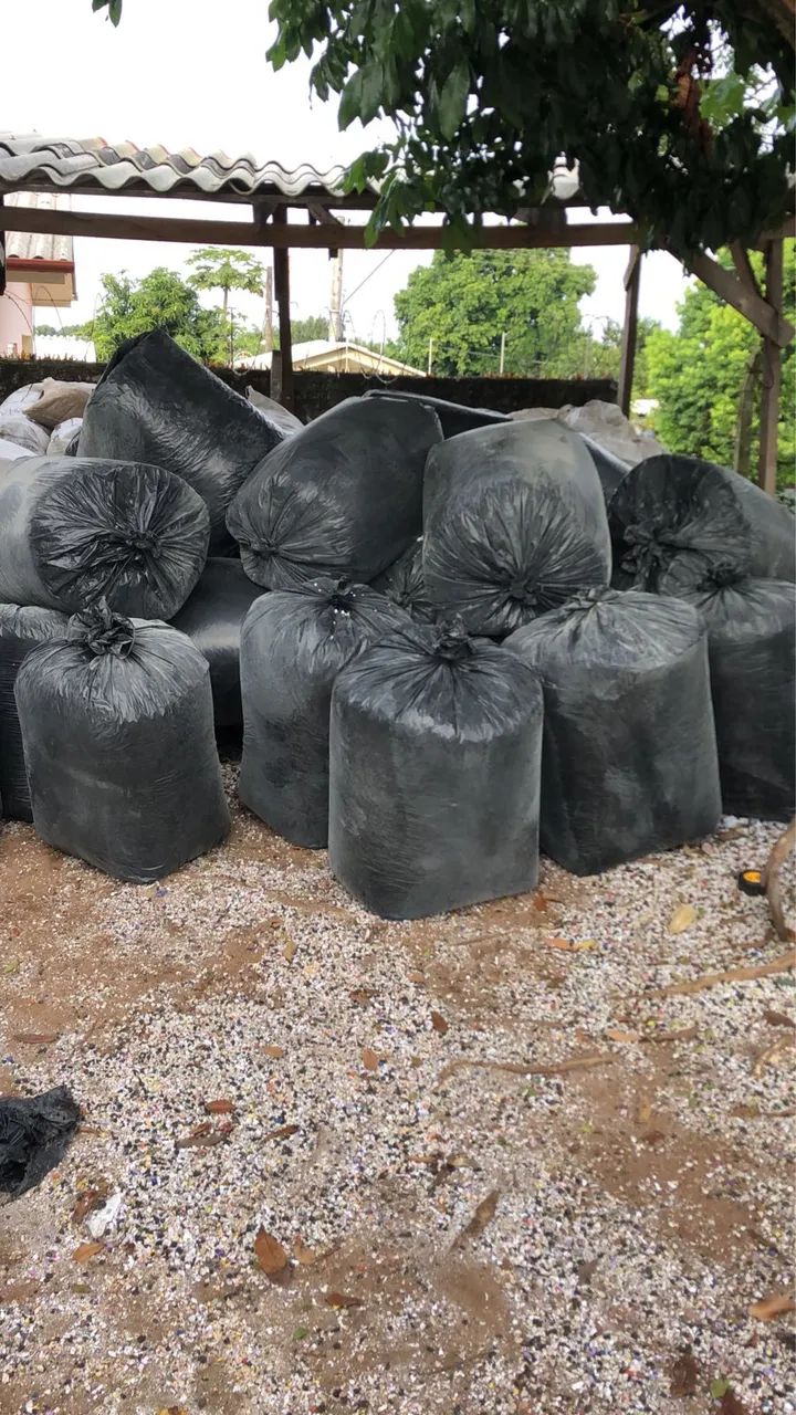 Sacos de EPS, flocos de isopor.