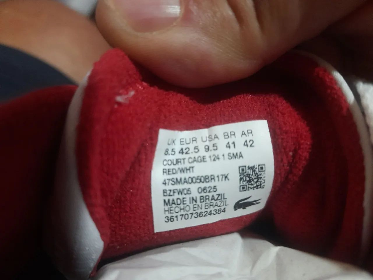 Tênis lacoste  original vermelho 41 - Foto 5