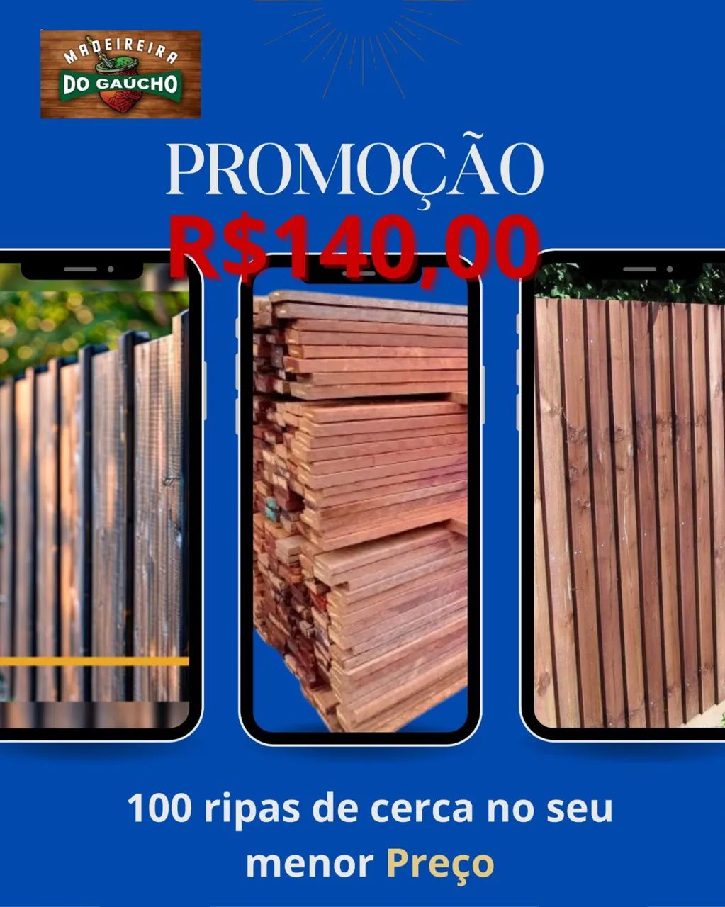 Venda de madeira para cerca 