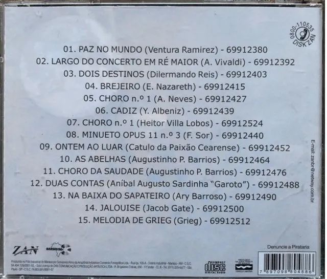 CD Ontem ao Luar - José Oliveira - solos de violão - 2014 - Foto 3
