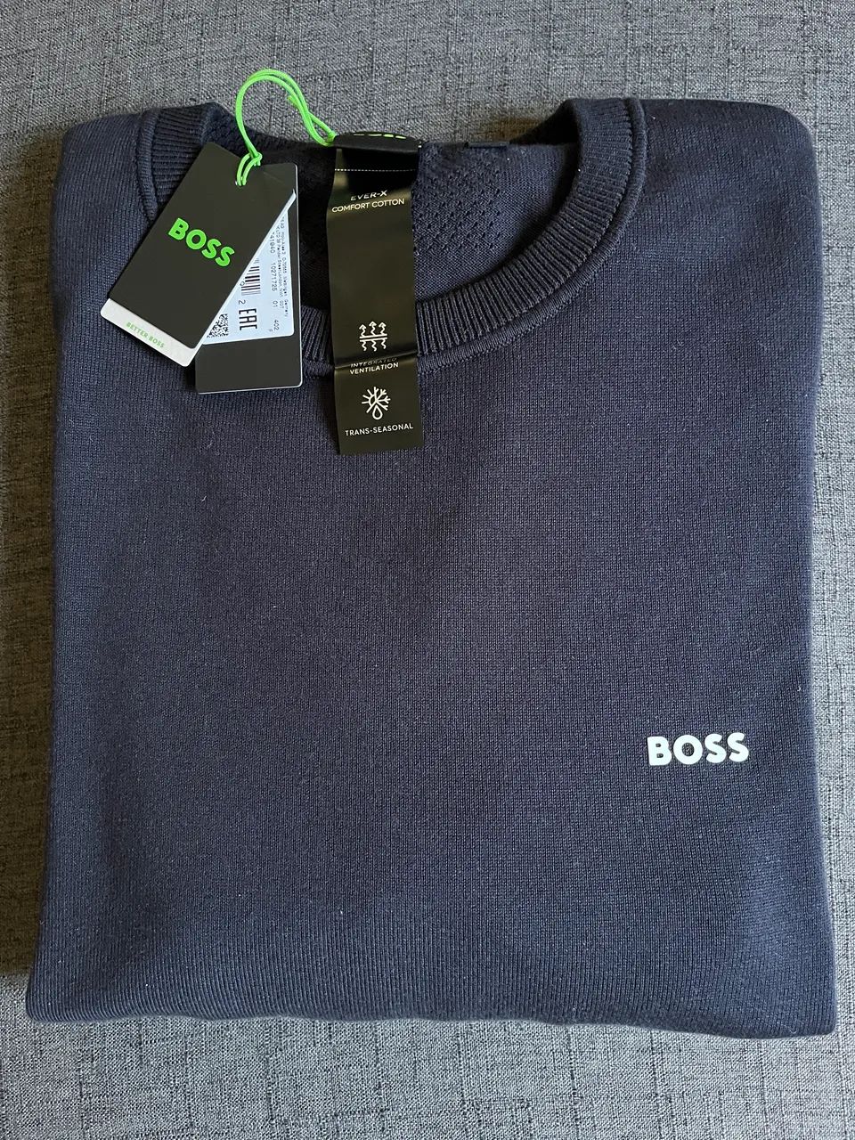 SUÉTER DE ALGODÃO COM DETALHES CONTRASTANTES HUGO BOSS - Foto 2