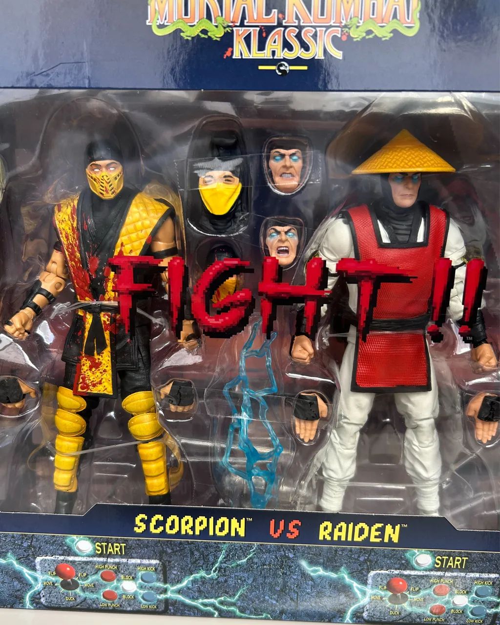 Combo Mortal Kombat Mcfarlane Toys Original Scorpion e Raiden Action Figures Bonecos - Foto 2