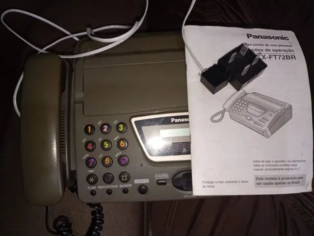 Aparelho retrô de Fax Panasonic KX-FT72 com manual - Foto 3