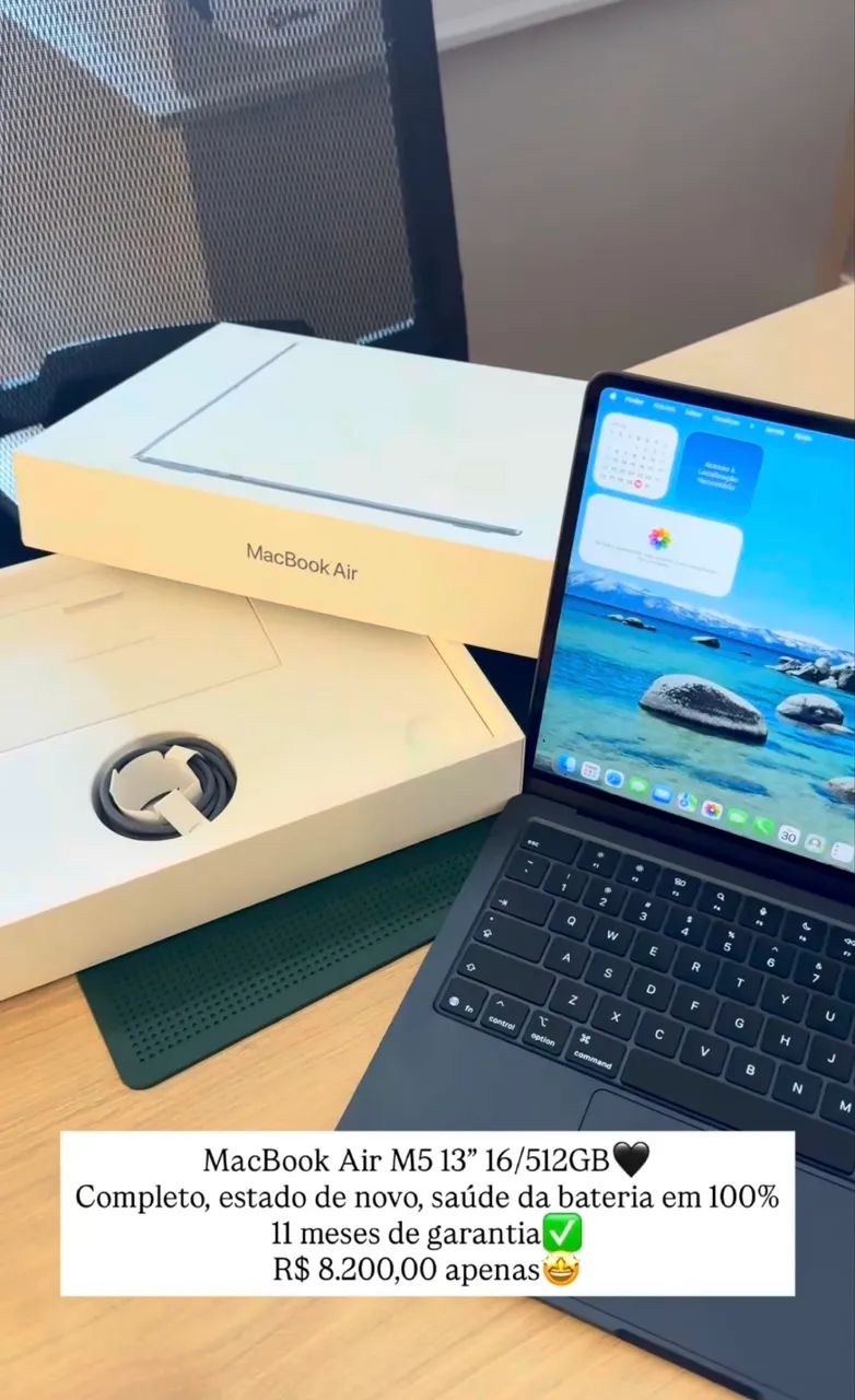 MacBook Air M5 16/512GB MDN (1 mês de uso) - Foto 4