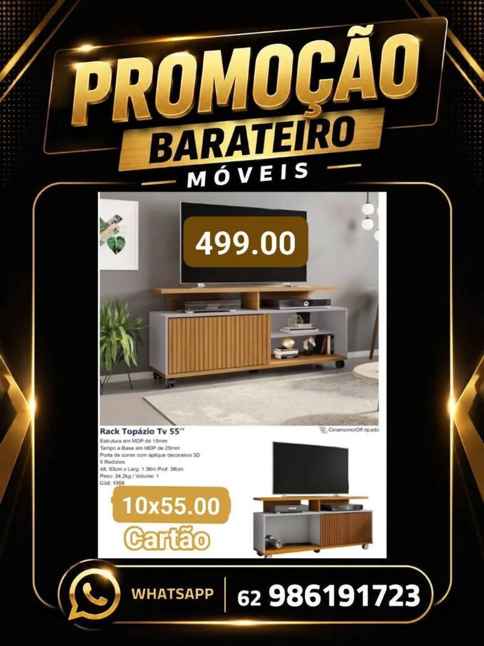 Rack para TV 55