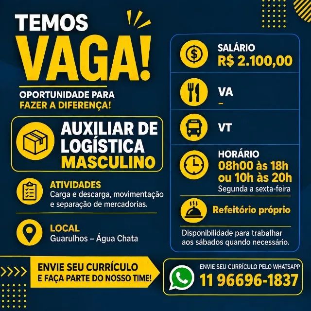 Aux. Logistica em Guarulhos