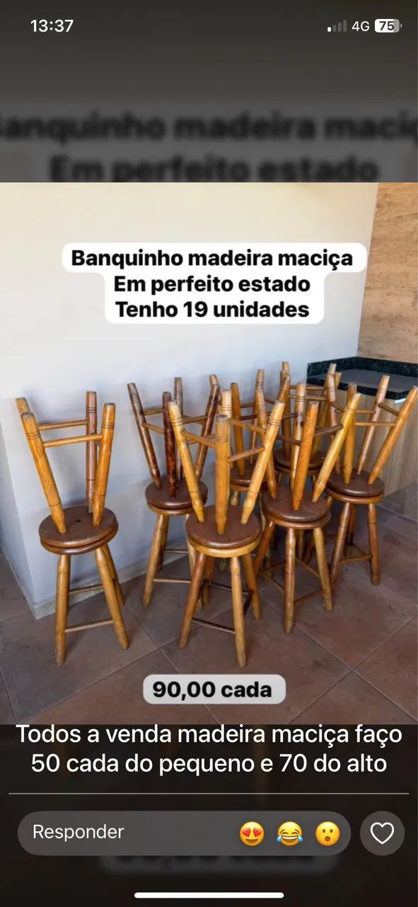Cadeiras de madeira maciça