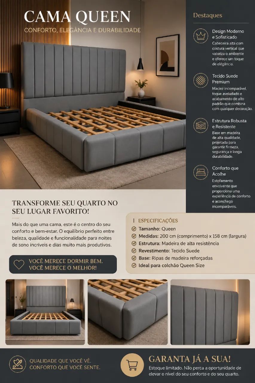Cama Queen premium