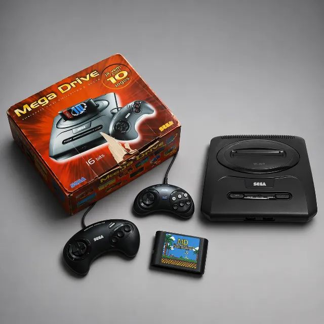MEGAREX, VNGD 3点セット Mega Drive 3 Completo Na Caixa + Everdrive Pro V3 2 Controles